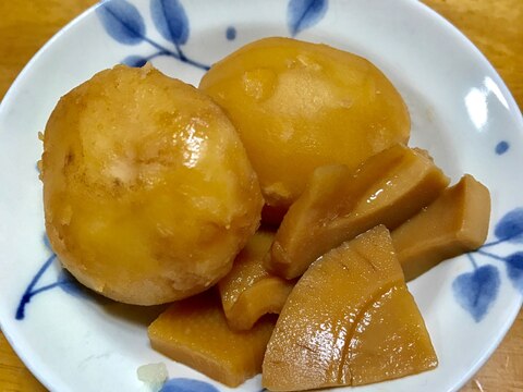 旬の味が！新じゃがとたけのこの炊き合わせ